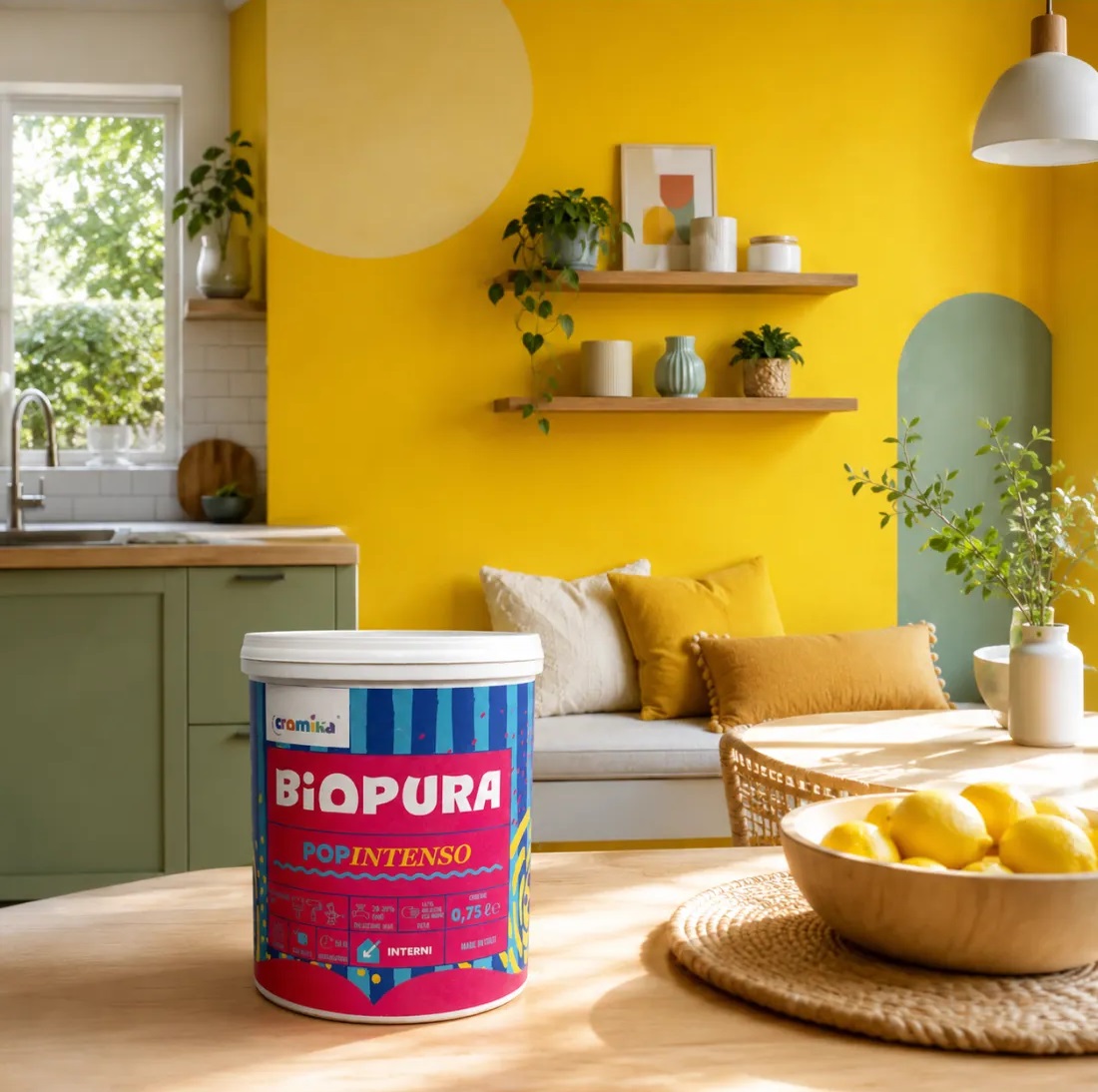 pareti colorate popintenso cromika giallo cedrata